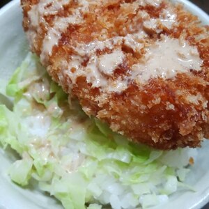 辛子マヨソースで☆コロッケ丼